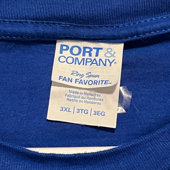 PORT & COMPANY mens blue short sleeve pineapple t-printed shirt /size 3XL - Picture 2 of 5